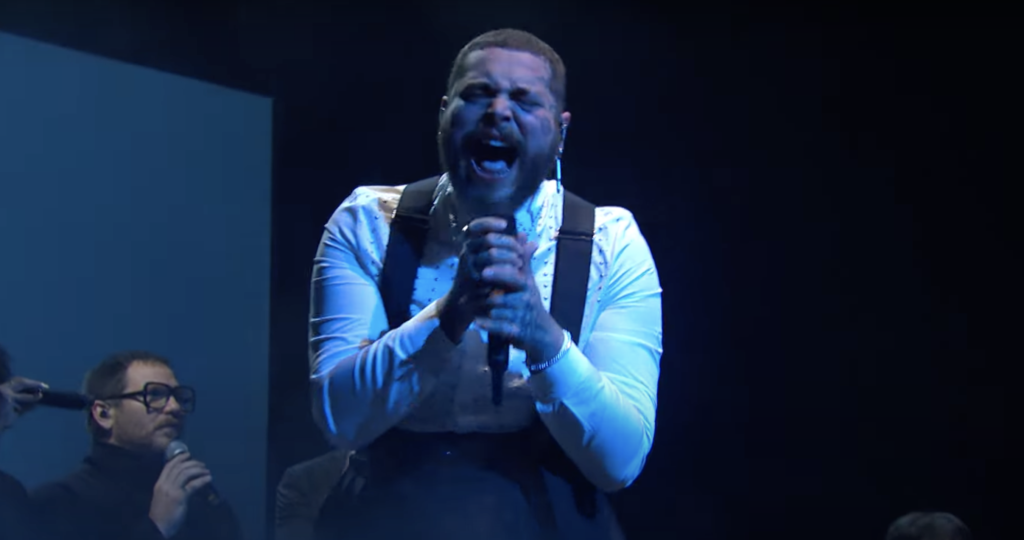 ‘snl’:-post-malone-performs-with-roddy-ricch,-fleet-foxes
