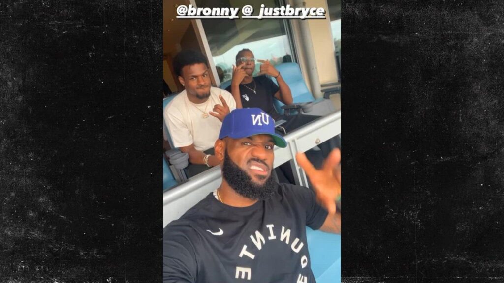 lebron-james-and-son-bronny-james-hit-dodgers-game-month-after-cardiac-arrest