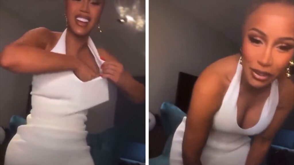 cardi-b-rubs-autographed-cds-all-over-her-body-and-we-mean-all-over