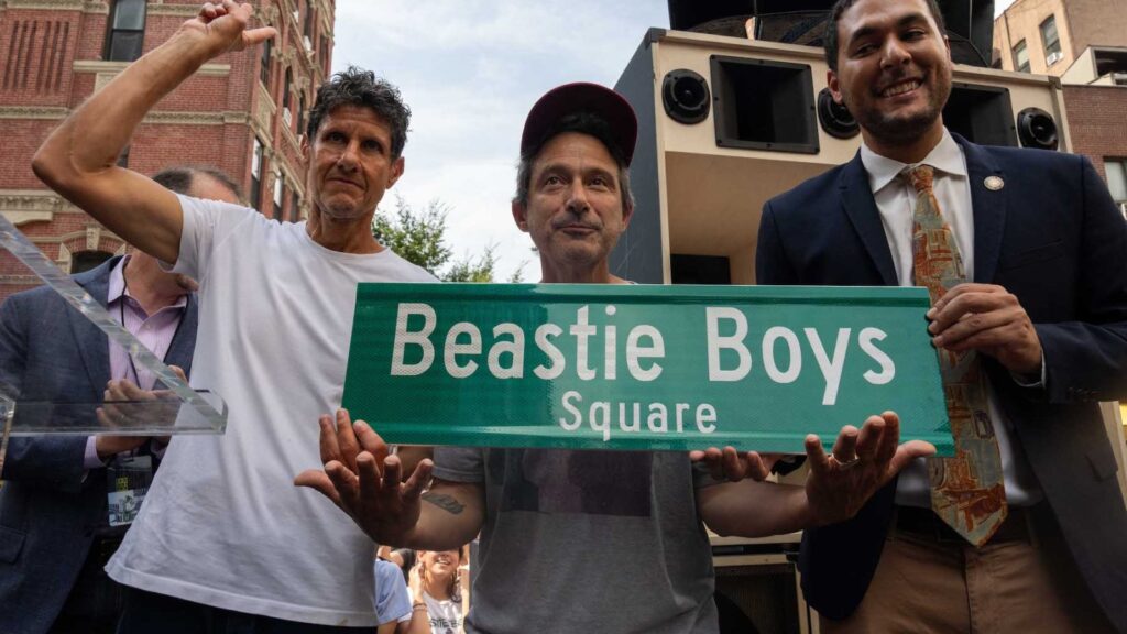 see-ad-rock-and-mike-d-celebrate-naming-of-beastie-boys-square:-‘f-cking-awesome’