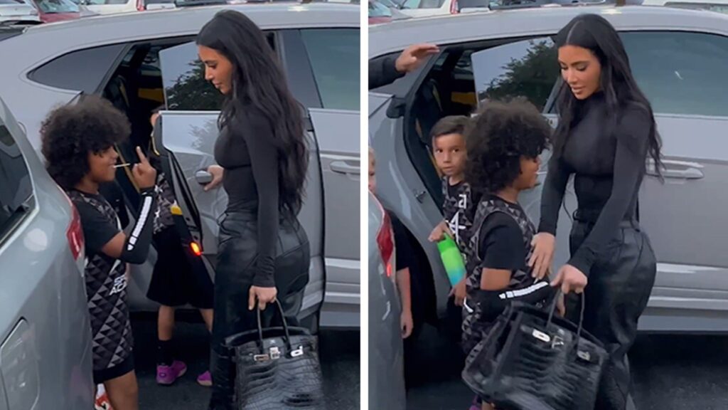 kim-kardashian’s-son,-saint,-flips-off-paparazzi-again