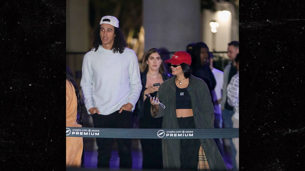 vanessa-hudgens,-cole-tucker-attend-laker-game-after-mexico-wedding