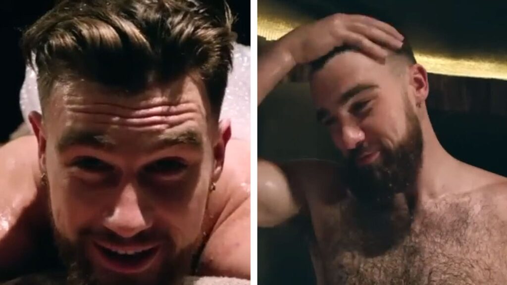 travis-kelce-lookin’-great-shirtless-in-a-towel-as-taylor-swift-records-in-nyc
