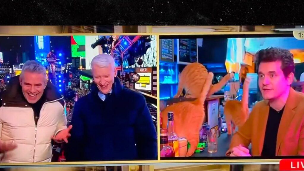 john-mayer-sends-anderson-cooper,-andy-cohen-into-laughing-fit-at-nye-cat-cafe